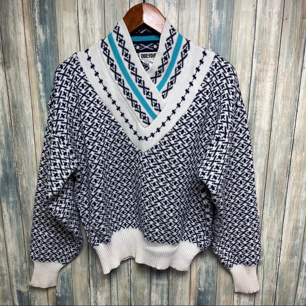 Vintage Obermeyer Ski Sweater sz M # W671